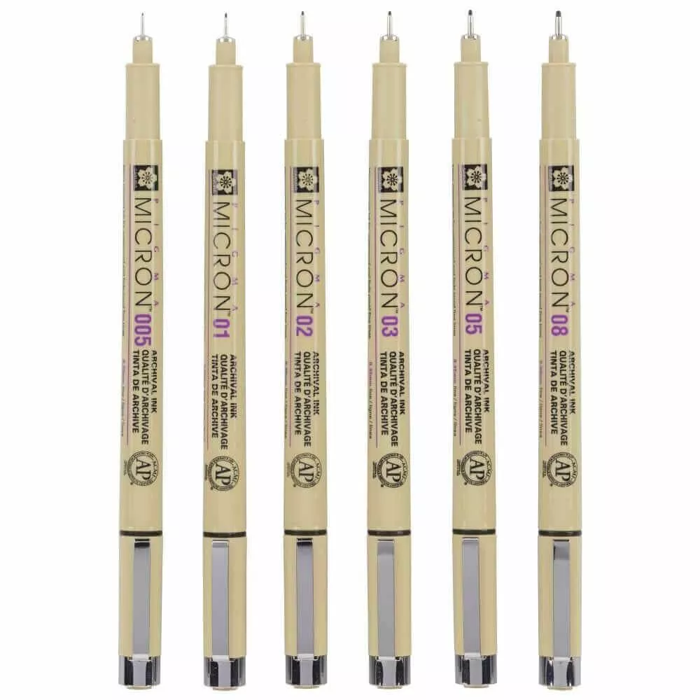 Sakura Pigma Micron Fineliners Set Black